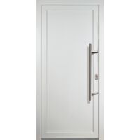 Portes d'entrée aluminium modèle 01, intérieur: blanc, extérieur: blanc largeur: 98cm, hauteur: 208cm, sens d'ouverture: tirant droit