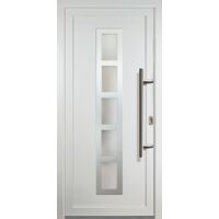 Portes d'entrée classique modèle 51, intérieur: blanc, extérieur: blanc largeur: 108cm, hauteur: 208cm, sens d'ouverture: tirant droit