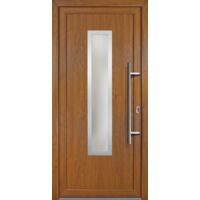 Portes d'entrée Exklusiv modèle 32, intérieur: golden oak, extérieur: golden oak largeur: 98cm, hauteur: 208cm, sens d'ouverture: tirant droit