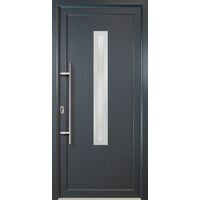 Portes d'entrée Exklusiv modèle 70, intérieur: titan, extérieur: titan largeur: 108cm, hauteur: 208cm, sens d'ouverture: tirant gauche