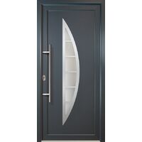Portes d'entrée Exklusiv modèle 28, intérieur: titan, extérieur: titan largeur: 98cm, hauteur: 208cm, sens d'ouverture: tirant gauche