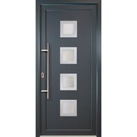 Portes d'entrée Exklusiv modèle 84, intérieur: titan, extérieur: titan largeur: 108cm, hauteur: 200cm, sens d'ouverture: tirant gauche