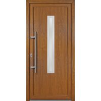 Portes d'entrée Exklusiv modèle 70, intérieur: blanc, extérieur: golden oak largeur: 108cm, hauteur: 200cm, sens d'ouverture: tirant gauche