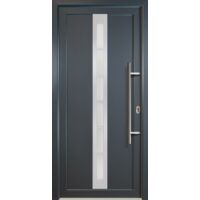 Portes d'entrée Exklusiv modèle 38, intérieur: titan, extérieur: titan largeur: 98cm, hauteur: 200cm, sens d'ouverture: tirant droit