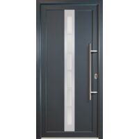 Puertas de casa clásico modelo 38, dentro: blanco, fuera: titanio ancho: 108cm, altura: 208cm chapa derecha