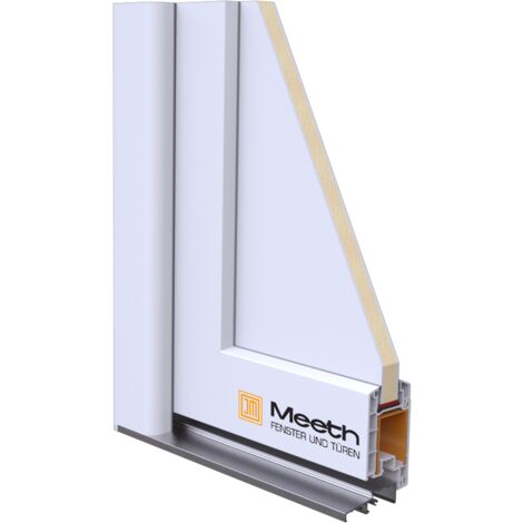 Porte d'ingresso classico PVC modello 84 dentro/al di fuori: bianco, larghezza: 108cm, altezza: 208cm, senso di aperatura destra