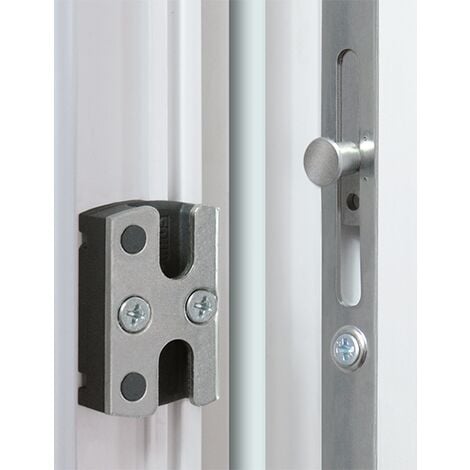 Porte d'ingresso classico PVC modello 84 dentro/al di fuori: bianco, larghezza: 108cm, altezza: 208cm, senso di aperatura destra