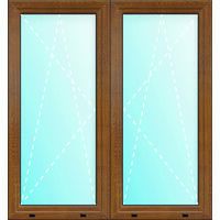 Uw 0,86 FINESTRA PVC, 2 anta a ribalta con montante central, largeur 160 cm, hauteur 200 cm, bianco/bianco, dimensioni varie
