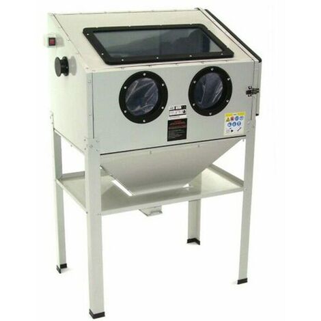 Sandstrahlkabine SBC 220 mit Pistole Sandstrahlgerät Sandstrahlpisole 4 Düsen