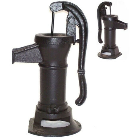Schwengelpumpe Gusseisen SCHWARZ Handpumpe 55917 Handschwengelpumpe Gartenpumpe