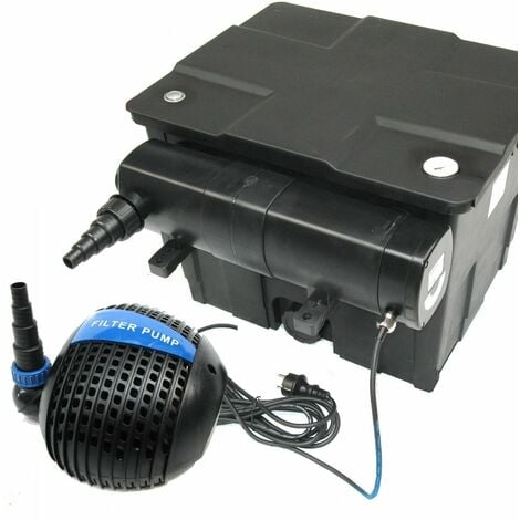 Koi Teich Set Teichfilter 12000 Ltr + UVC Lichtfilter 24 W + Pumpe