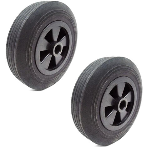 2 Stück Gummiräder Gummirad 200 mm Rolle Laufrolle NEU Vollgummirad Räder Rad