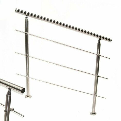 Edelstahl Treppengeländer 120 Handlauf Geländer Balkongeländer 3 Querstäbe 57209
