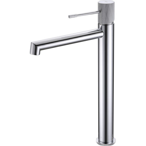Mice - Grifo monomando para lavabo de caño alto, Grifería alta de Baño para agua Frio/Caliente Color Cromo (1/3)