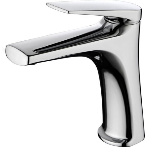 Mice - Grifo monomando para lavabo fabricado en latón - Griferia de Baño para lavamanos para agua Caliente/Fria Color Cromo