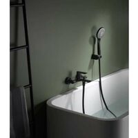 Grifo de bañera y ducha negro mate Ural Imex BDG040-4NG