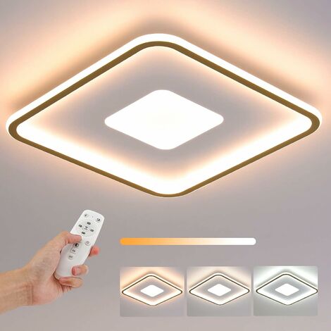 LED Deckenlampe Deckenleuchte mit Sternenhimmel Dimmbar Fernbedienung Acryl Weiß 