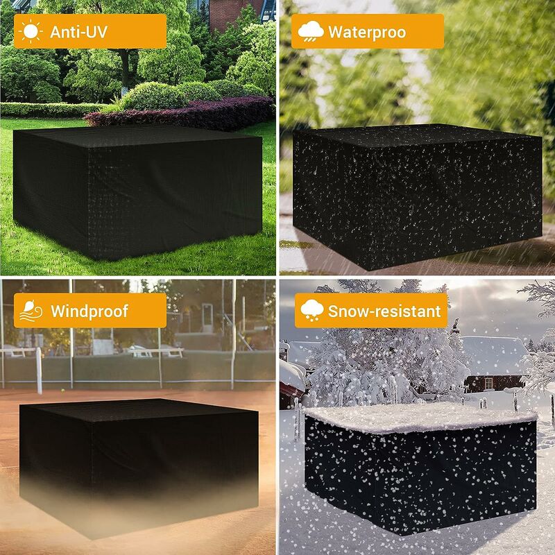Beenle-Icey Coperture per Sedie da Giardino 210D Fodere per Mobili da Giardino Impermeabile Antipioggia e Antipolvere Anti UV Tessuto Oxford 210D / 420D 