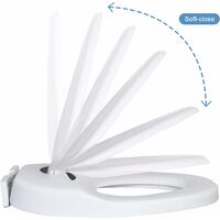 Rimozione Rapida per una Pulizia Facilitata Bianco Chiusura Rallentata HOMFA Sedile WC per Famiglie con Adattatore Bambino e Coperchio Integrati 