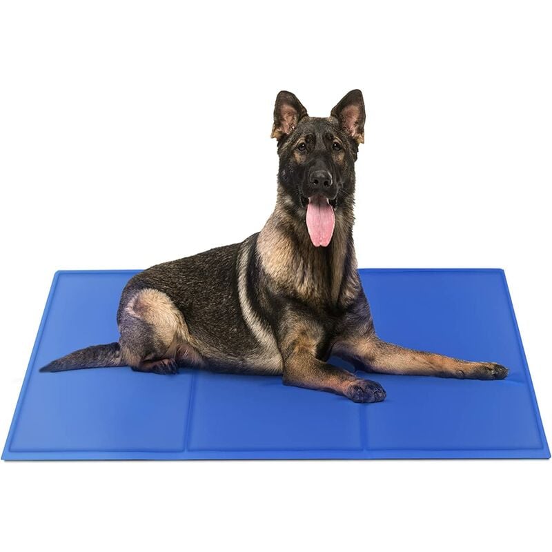 PEDY Alfombrilla de enfriamiento para perros, Manta de enfriamiento para perros, gatos con gel no tóxico, Alfombrilla de hielo para mascotas resistente al desgarro impermeable para cajas de perros, Camas de perrera, XXL (140 * 90cm)