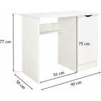 White desk with storage - ROMA - Unicorn