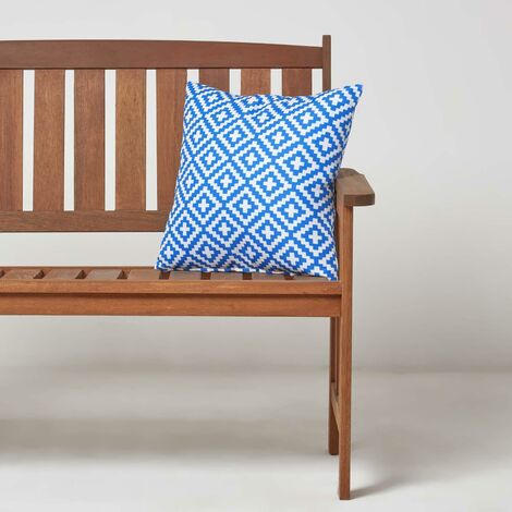 HOMESCAPES Blue Geometric Outdoor Cushion 45 x 45 cm