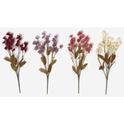 HOMESCAPES Set of 4 Handmade Nemesia Seventh Heaven Artificial Flower Stems