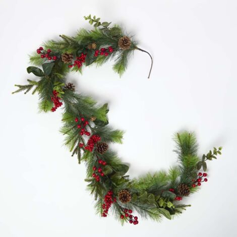 HOMESCAPES Artificial Winter Woodland and Eucalyptus Garland (1/5)