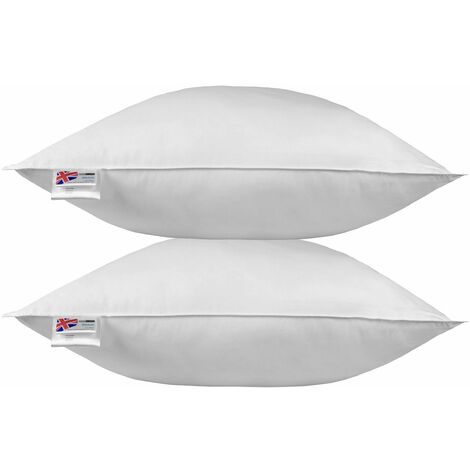 HOMESCAPES Goose Feather & Down Euro Continental Square Pillow Pair - 80cm x 80cm (32"x32")