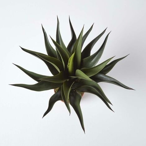 HOMESCAPES Green 'Century Plant' Artificial Agave Americana with Pot, 60 cm
