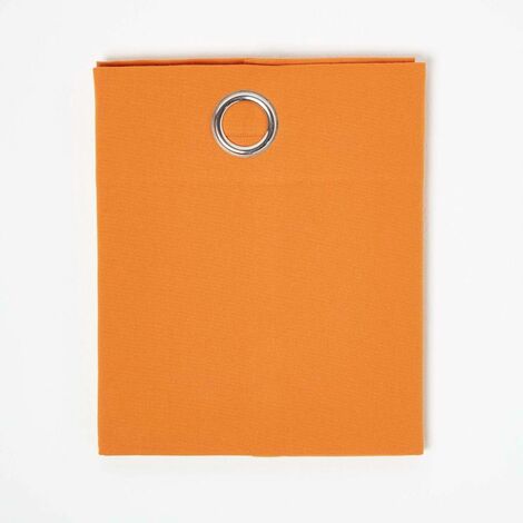 HOMECAPES Cotton Plain Burnt Orange Ready Made Eyelet Curtain Pair, 137 x 182cm