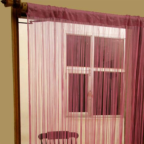 HOMECAPES Polyester Pink String Curtain