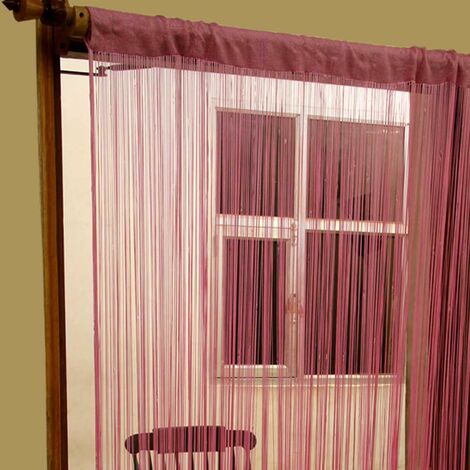 HOMECAPES Polyester Pink String Curtain