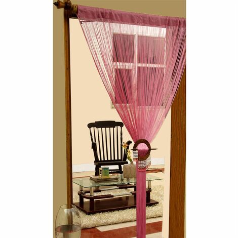 HOMECAPES Polyester Pink String Curtain