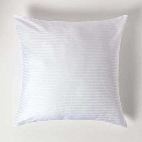 HOMESCAPES White Continental Egyptian Cotton Pillowcase 330 Thread Count, 80 x 80 cm - White