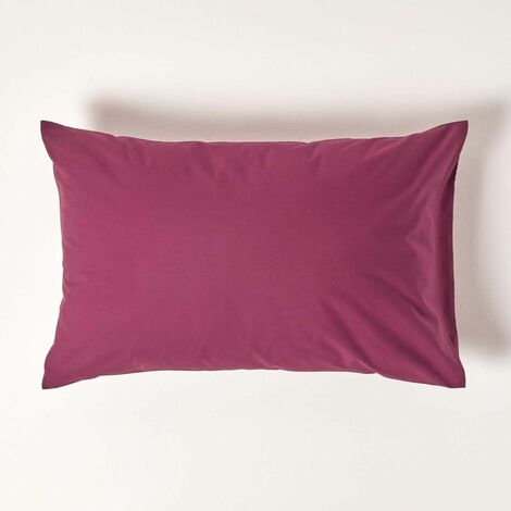 HOMESCAPES Plum Egyptian Cotton Housewife Pillowcase 200 Thread Count - Plum