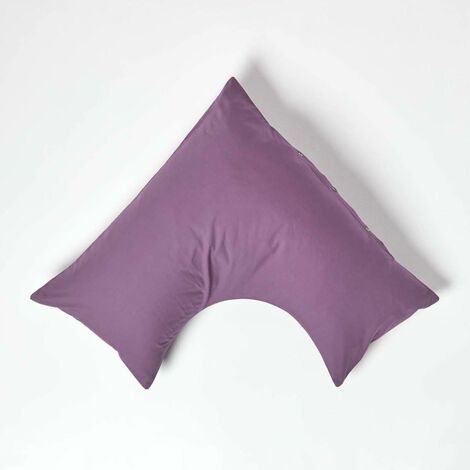 HOMESCAPES Grape Egyptian Cotton V Shaped Pillowcase 200 Thread Count - Grape