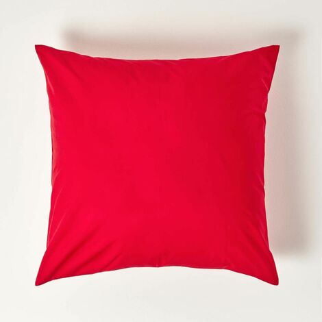 HOMESCAPES Red Continental Egyptian Cotton Pillowcase 200 Thread Count, 60 x 60 cm - Red (1/4)