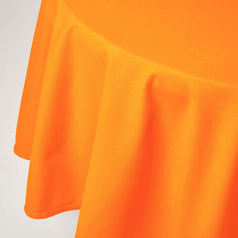 HOMESCAPES Orange Cotton Round Tablecloth 180 cm
