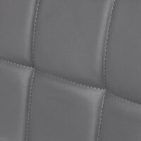 HOMESCAPES Bramley Faux Leather Swivel Bar Stool Grey - Grey