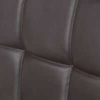 HOMESCAPES Bramley Faux Leather Swivel Bar Stool Brown - Brown