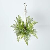 HOMESCAPES Green Fern Hanging Plant, 95 cm - Green