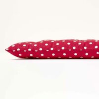 HOMESCAPES Red Polka Dot Bench Cushion 2 Seater