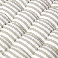 HOMESCAPES Grey Stripe Bench Cushion 2 Seater - Grey