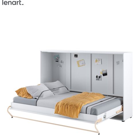Lenart Schrankbett Wandbett Concept Pro CP05 120x200 horizontal weiß matt