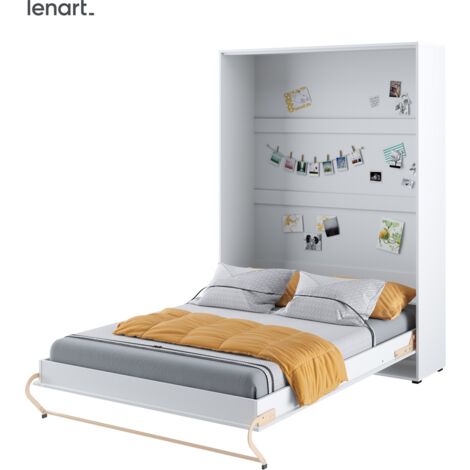 Lenart Schrankbett Wandbett Concept Pro CP01 140x200 vertikal weiß matt