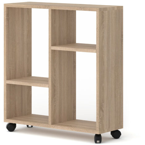Couchtisch bücherregal TRASCO 2 sonoma eiche auf rollen (1/4)