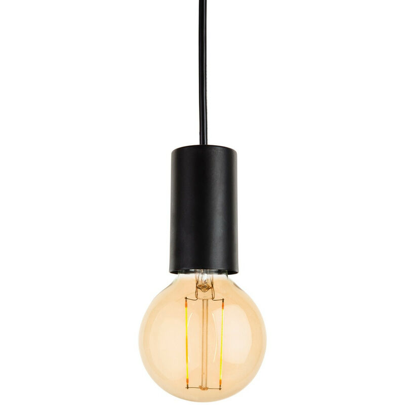 Firstlight Berkeley - Plafonnier à 1 ampoule noir, E27