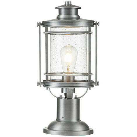 Elstead Quoizel Booker Borne lumineuse d'extérieur industrielle en aluminium, IP44