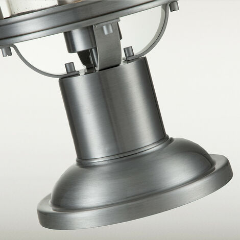 Elstead Quoizel Booker Borne lumineuse d'extérieur industrielle en aluminium, IP44
